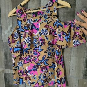 INC flutter sleeve blouse